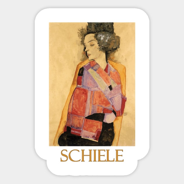 The Daydreamer, Gerti Schiele (1911) by Egon Schiele Sticker by Naves